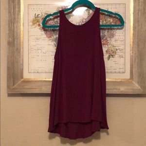 Purple key hole back top